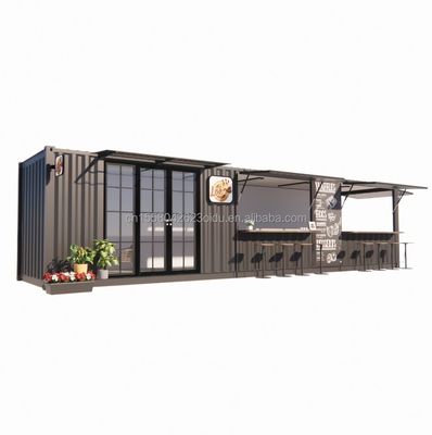 Hotel accommodatieoplossing geprefabriceerde modulaire containerhuizen in containerwinkel/winkel met aluminiumlegeringsvensters