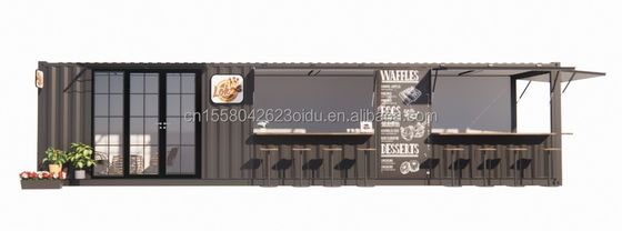 Hotel accommodatieoplossing geprefabriceerde modulaire containerhuizen in containerwinkel/winkel met aluminiumlegeringsvensters