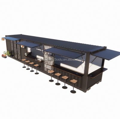 Hotel accommodatieoplossing geprefabriceerde modulaire containerhuizen in containerwinkel/winkel met aluminiumlegeringsvensters