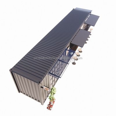 Hotel accommodatieoplossing geprefabriceerde modulaire containerhuizen in containerwinkel/winkel met aluminiumlegeringsvensters