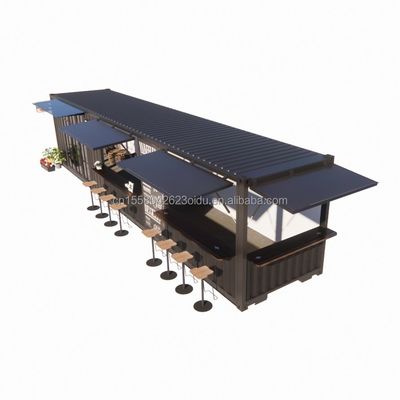 Hotel accommodatieoplossing geprefabriceerde modulaire containerhuizen in containerwinkel/winkel met aluminiumlegeringsvensters