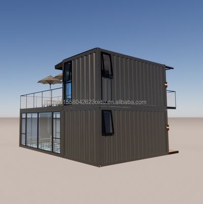 Gegalvaniseerde stalen buigcontainer koffiewinkel 40ft prefab huis gebouw ontwerp voor staal raam hotel