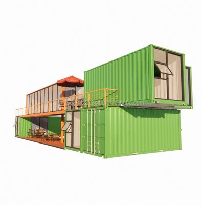 Modulaire kleine kit hut Residentiële container huisvesting Hoofdstructuur gegalvaniseerde stalen vierkant buizen