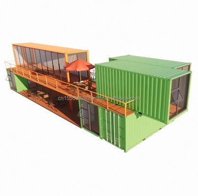 Modulaire kleine kit hut Residentiële container huisvesting Hoofdstructuur gegalvaniseerde stalen vierkant buizen