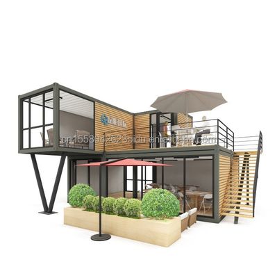 Gegalvaniseerde stalen vierkante buizen structuur scheepvaartcontainer bar met raam aluminium legering ramen