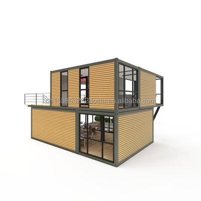 Gegalvaniseerde stalen vierkante buizen structuur scheepvaartcontainer bar met raam aluminium legering ramen