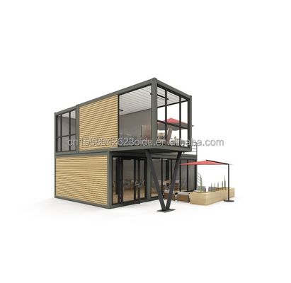 Gegalvaniseerde stalen vierkante buizen structuur scheepvaartcontainer bar met raam aluminium legering ramen