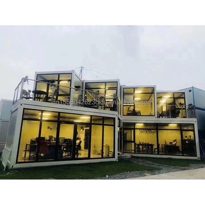 Prefabricated Steel Structure Container Restaurant Keuken Slaapkamer met Aluminium Alloy Vensters en Groot Venster Ontwerp