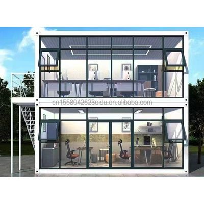 Gegalvaniseerde stalen buigbare prefab container werkers slaapkamer met 50/75/100mm wave sandwich paneel muur