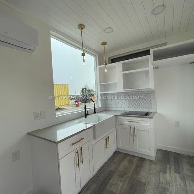 Gegalvaniseerde stalen buigbare prefab container werkers slaapkamer met 50/75/100mm wave sandwich paneel muur