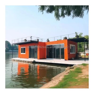 Badkamer en gegalvaniseerde stalen vierkantbuizen Hoofdstructuur in 20 voet licht staalstructuur Containerruimte voor restaurant