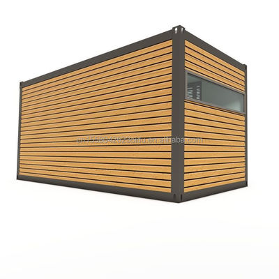 Hotel Accommodatie 20ft Prefabricated Container Kantoorhuis met houten schuifdeur en aluminium allooi ramen