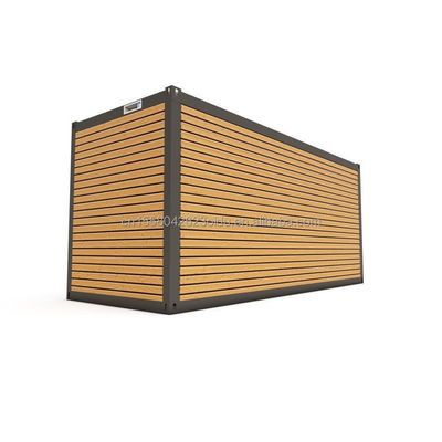 Hotel Accommodatie 20ft Prefabricated Container Kantoorhuis met houten schuifdeur en aluminium allooi ramen
