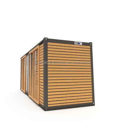Hotel Accommodatie 20ft Prefabricated Container Kantoorhuis met houten schuifdeur en aluminium allooi ramen