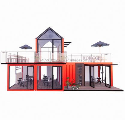 Badkamer en gegalvaniseerde stalen vierkantbuizen Hoofdstructuur in 20 voet licht staalstructuur Containerruimte voor restaurant
