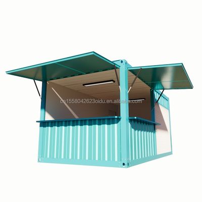 Gepersonaliseerde kleur Pop-up Shop Container Coffee Shop/Bar/Fast-food in 20ft Flat Packaging voor supermarktpromotie