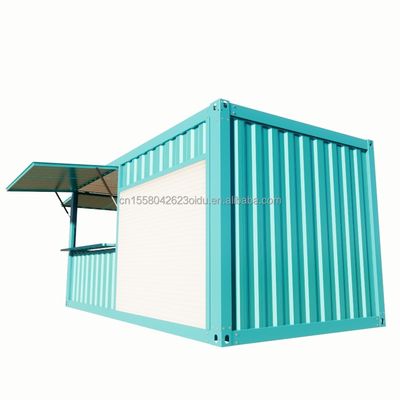 Gepersonaliseerde kleur Pop-up Shop Container Coffee Shop/Bar/Fast-food in 20ft Flat Packaging voor supermarktpromotie