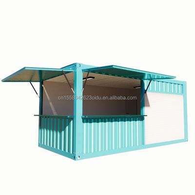 Gepersonaliseerde kleur Pop-up Shop Container Coffee Shop/Bar/Fast-food in 20ft Flat Packaging voor supermarktpromotie