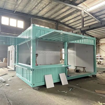 Gepersonaliseerde kleur Pop-up Shop Container Coffee Shop/Bar/Fast-food in 20ft Flat Packaging voor supermarktpromotie