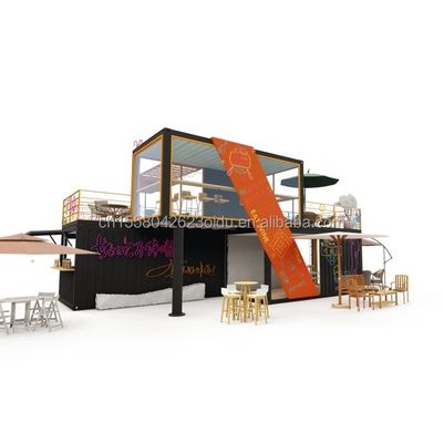 Gewijzigde 20 voet 40 voet prefab scheepvaartcontainer Pop Up koffiewinkel restaurant mobiele container bar voor gewijzigd ontwerp