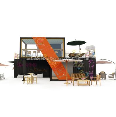 Gewijzigde 20 voet 40 voet prefab scheepvaartcontainer Pop Up koffiewinkel restaurant mobiele container bar voor gewijzigd ontwerp