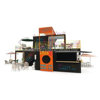 Gewijzigde 20 voet 40 voet prefab scheepvaartcontainer Pop Up koffiewinkel restaurant mobiele container bar voor gewijzigd ontwerp