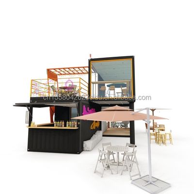 Gewijzigde 20 voet 40 voet prefab scheepvaartcontainer Pop Up koffiewinkel restaurant mobiele container bar voor gewijzigd ontwerp