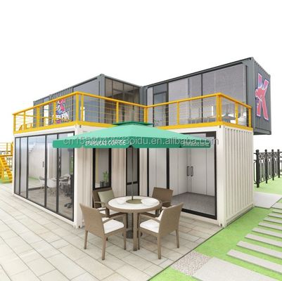 Gegalvaniseerde stalen vierkantbuizen Hoofdstructuur voor aangepaste hotelcontainerhuisontwerp en -constructie