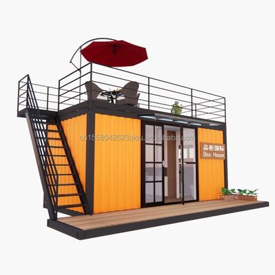Hotel 20 voet Draagbare container Kledingwinkel Prefab Cafe Mobiele winkel Warehouse
