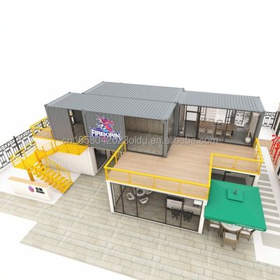 Gegalvaniseerde stalen vierkantbuizen Hoofdstructuur voor aangepaste hotelcontainerhuisontwerp en -constructie