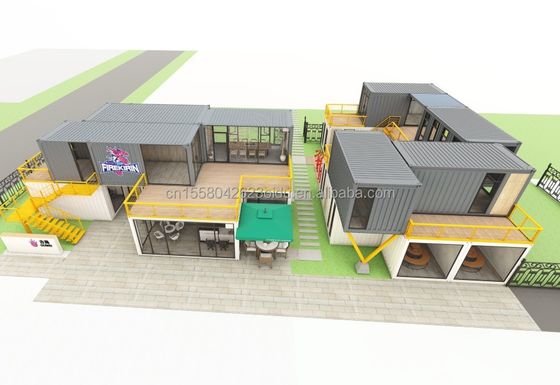 Gegalvaniseerde stalen vierkantbuizen Hoofdstructuur voor aangepaste hotelcontainerhuisontwerp en -constructie