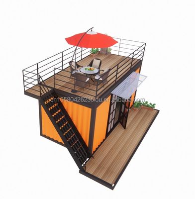 Hotel 20 voet Draagbare container Kledingwinkel Prefab Cafe Mobiele winkel Warehouse