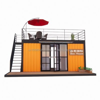 Hotel 20 voet Draagbare container Kledingwinkel Prefab Cafe Mobiele winkel Warehouse