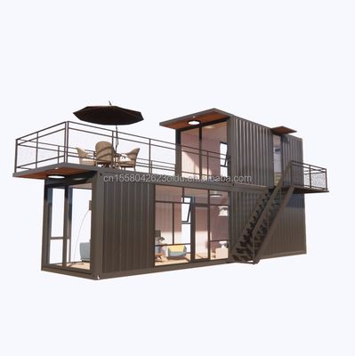 Supermarkt Verzending Klaargemaakte prefab projecten Container koffiewinkel met log design