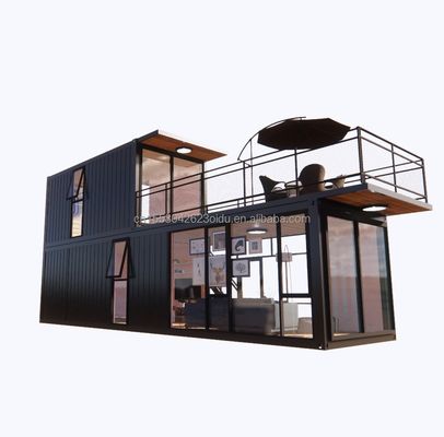 Supermarkt Verzending Klaargemaakte prefab projecten Container koffiewinkel met log design