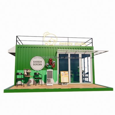 50/75/100mm Wave Sandwich Panel Muur 20ft Draagbare Container Kledingwinkel Prefab Mobile Store Pop Up Retail Store
