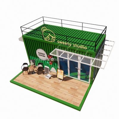 50/75/100mm Wave Sandwich Panel Muur 20ft Draagbare Container Kledingwinkel Prefab Mobile Store Pop Up Retail Store