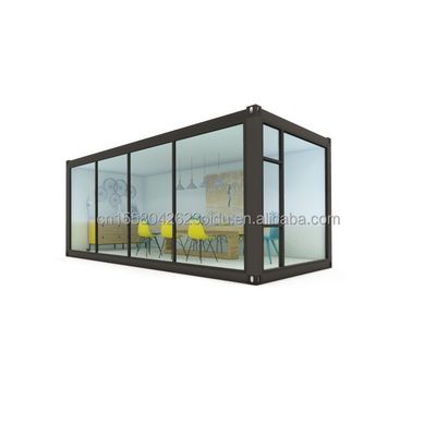 Mobiele en draagbare prefab pakhuis 20ft Container kantoor met 50/75/100mm Wave Sandwich Panel muur