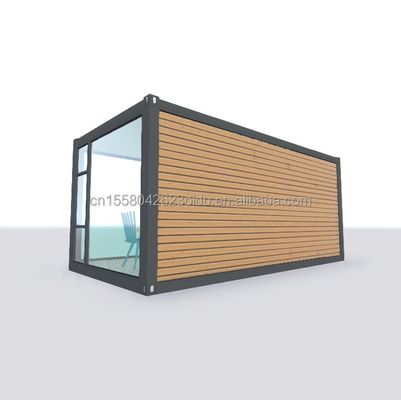 Mobiele en draagbare prefab pakhuis 20ft Container kantoor met 50/75/100mm Wave Sandwich Panel muur