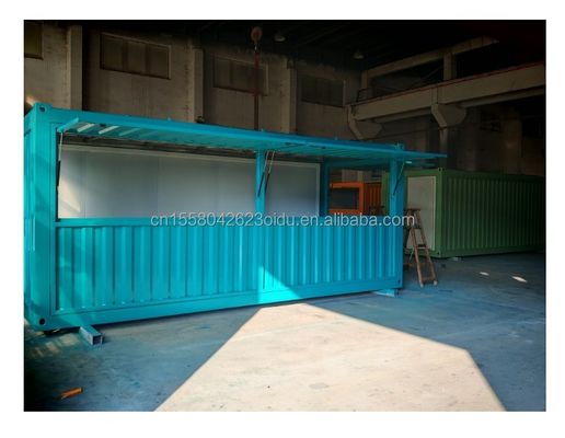 Gegalvaniseerde stalen vierkante buizen Hoofdstructuur Containerhuizen voor hele verzamelen 20ft 40ft Prefab koffiewinkel