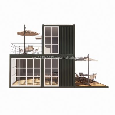 20ft prefab verzending kleine huizen container huis verhuisbaar prefab huis voor winkel in Chinese design stijl