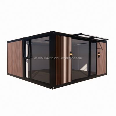 Flat Top Container Prefabricatie Studio Imitatie Hout PVC Muurpaneel voor betaalbare gezinswoning in 20ft of 40ft maten