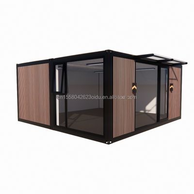 Flat Top Container Prefabricatie Studio Imitatie Hout PVC Muurpaneel voor betaalbare gezinswoning in 20ft of 40ft maten
