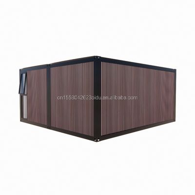 Flat Top Container Prefabricatie Studio Imitatie Hout PVC Muurpaneel voor betaalbare gezinswoning in 20ft of 40ft maten