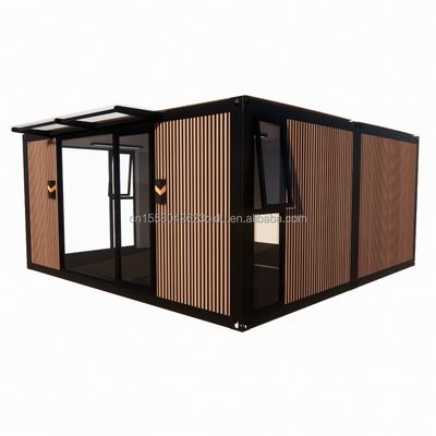Flat Top Container Prefabricatie Studio Imitatie Hout PVC Muurpaneel voor betaalbare gezinswoning in 20ft of 40ft maten