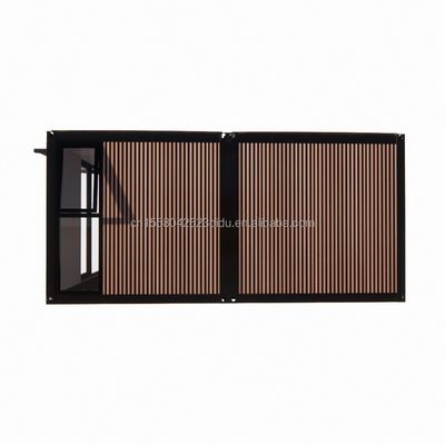 Flat Top Container Prefabricatie Studio Imitatie Hout PVC Muurpaneel voor betaalbare gezinswoning in 20ft of 40ft maten