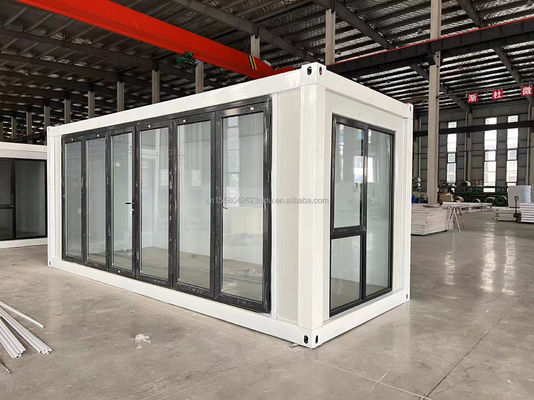 Gepersonaliseerde kleur 20ft Living Container Home Prefabricated Tiny House met gegalvaniseerde stalen vierkantbuizen en modulair ontwerp