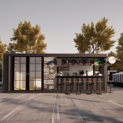 20ft Container Store Kiosk Aanpasbare kleur Container Huizen voor mobiele Container Coffee Bar