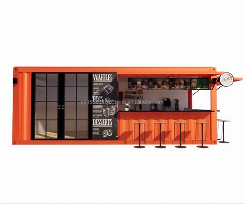 20ft Container Store Kiosk Aanpasbare kleur Container Huizen voor mobiele Container Coffee Bar