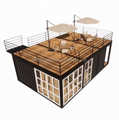 Customized Color Container Bar Coffee Shop met Chinese design stijl en 20 voet prefab Container